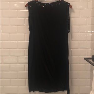 Black silk dress